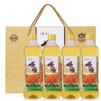 中粮塔原红花籽油900mlx4瓶礼盒